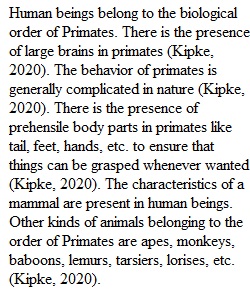 Forum 4. The Beginnings of Human Culture Thread 1. Human biological classification